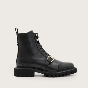 All Saints Black Leather Ankle Boots